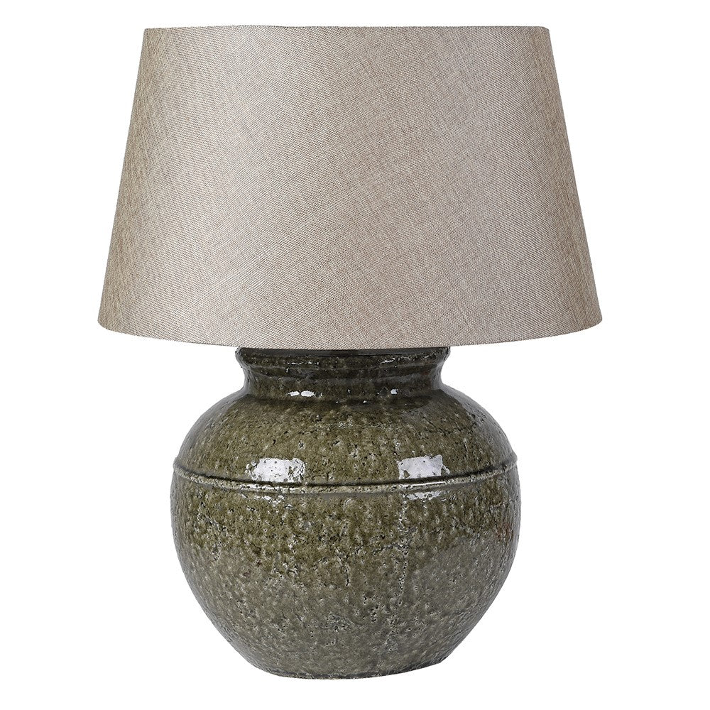 Textured Moss Glaze Table Lamp with Shade 62cm | Annie Mo's