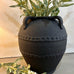 Textured Black Terracotta Vase 38cm C