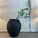 Textured Black Terracotta Vase 38cm E