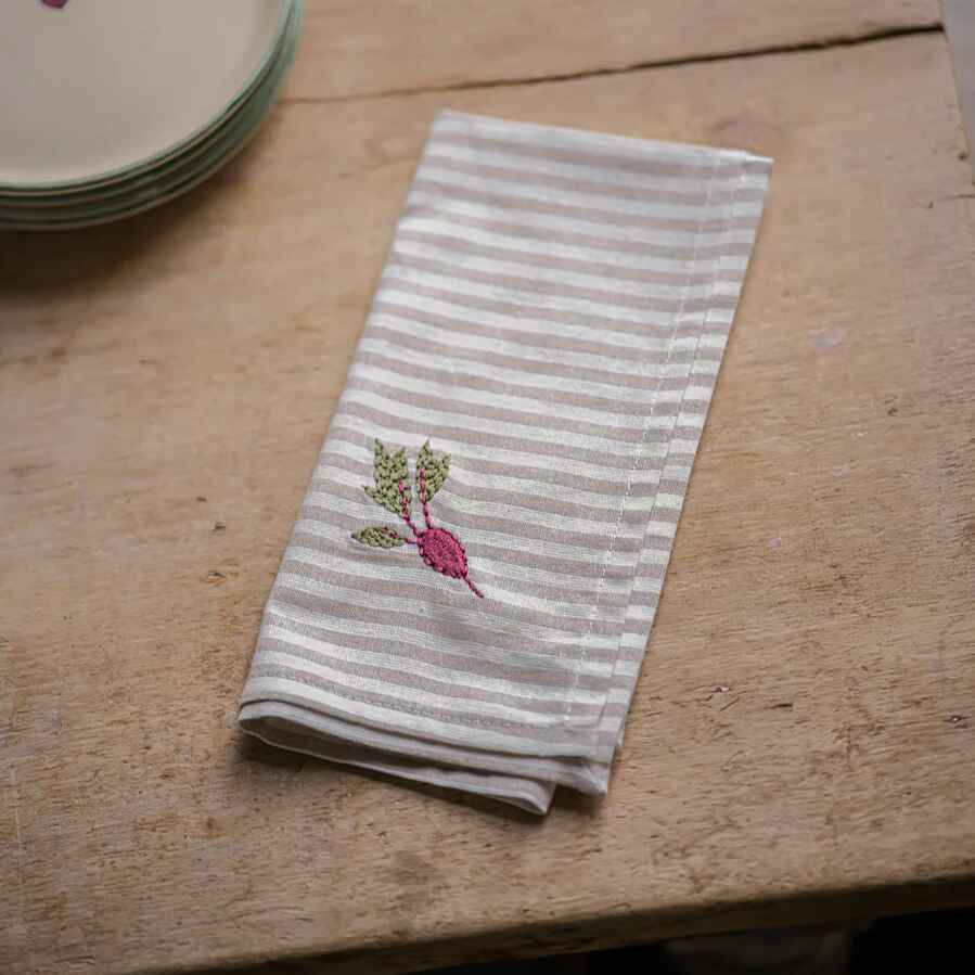 The Kitchen Garden Beetroot Napkin | Annie Mo's