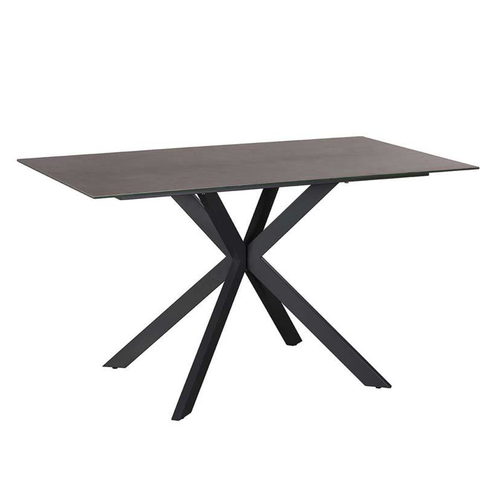Tietro Light Grey Faux Ceramic Compact Dining Table 135cm | Annie Mo's