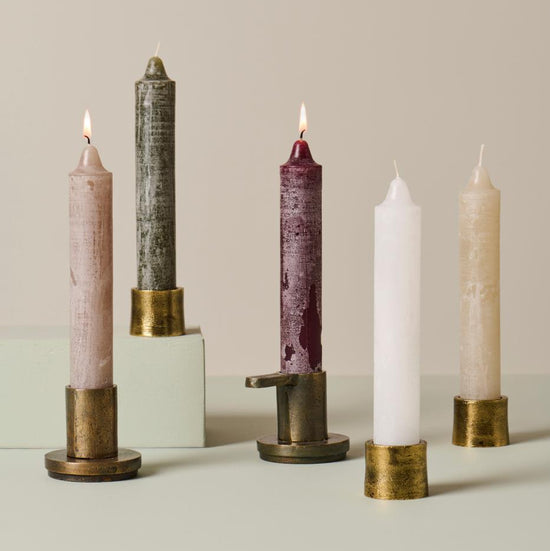 Tiznit Metal Chunky Dinner Candle Holder 4cm | Annie Mo's C