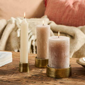 Tiznit Metal Pillar Candle Holder 4cm | Annie Mo's B