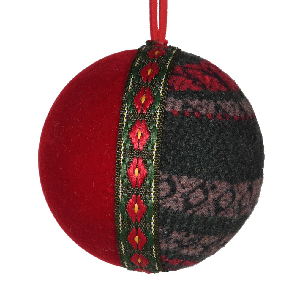 Traditional Festive Bauble 8cm | Annie Mo's