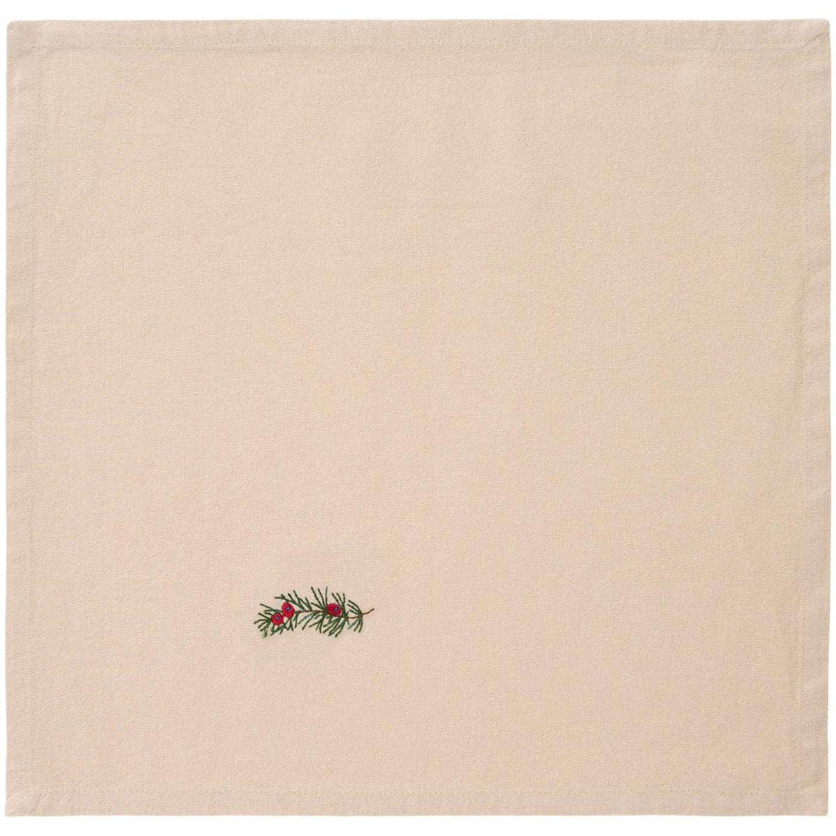 Traditional Napkin with Branch with Red Berries 40cm | Annie Mo's