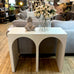 Travertine Effect Double Arch Console Table 98cm