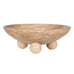 Travertine Effect Footed Bowl 33cm | Annie Mo's