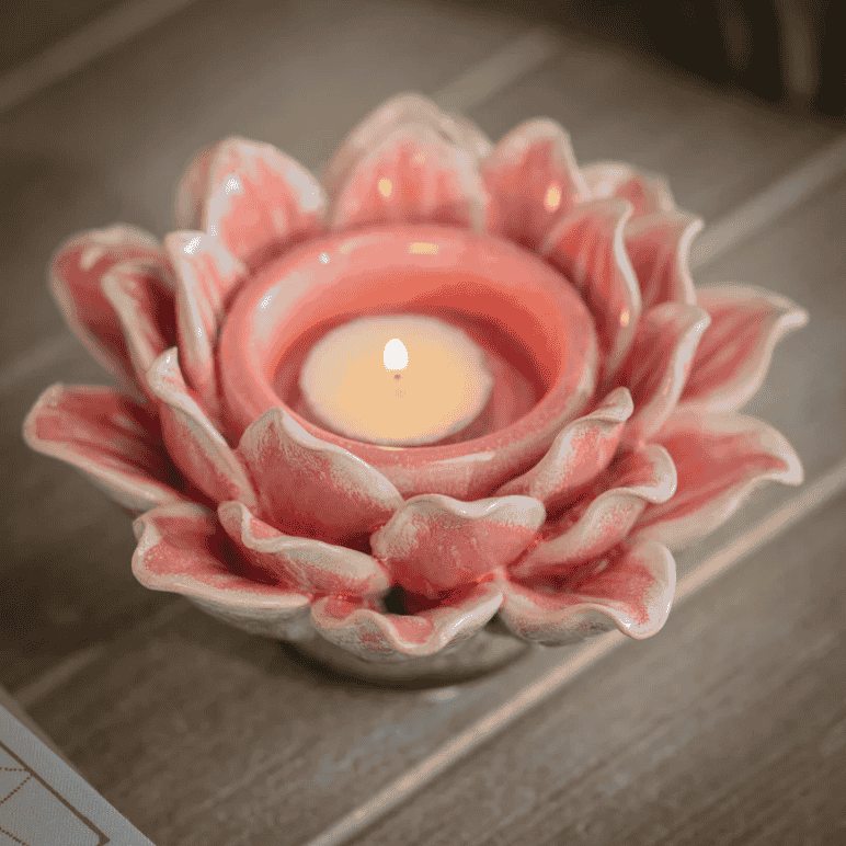 Tresco Blush Blossom Candle Holder 16cm B | Annie Mo's