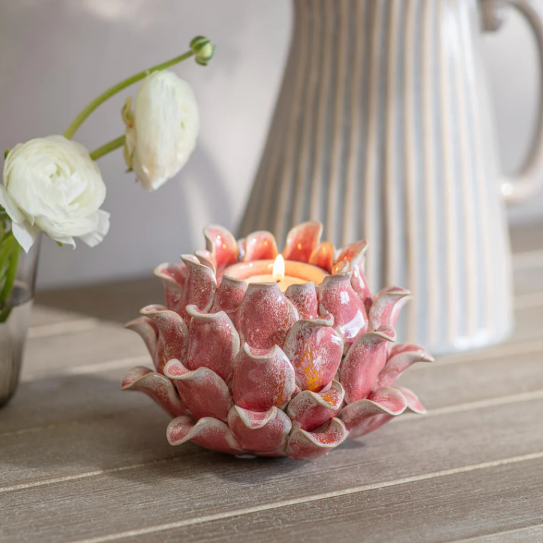 Tresco Blush Blossom Candle Holder 16cm | Annie Mo's