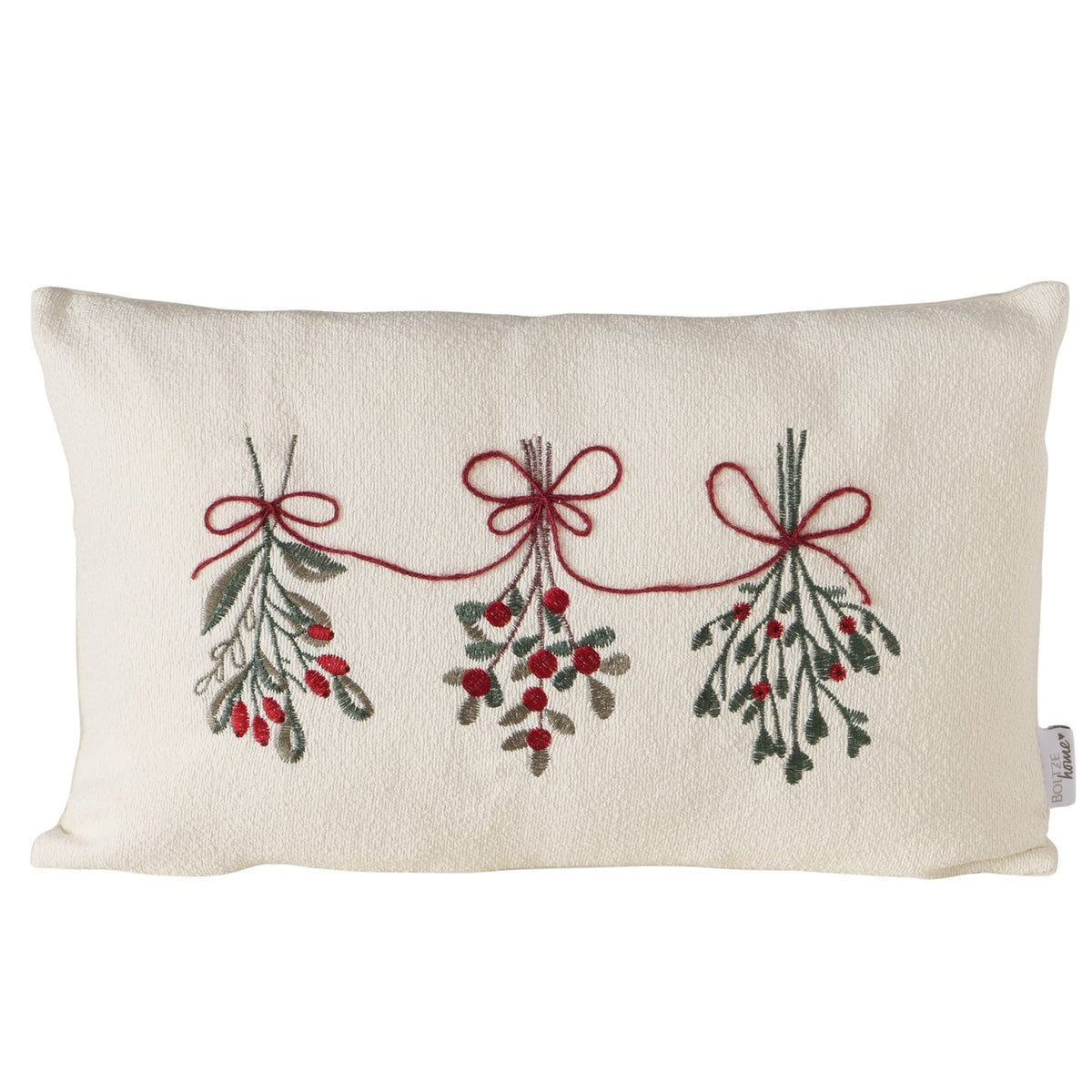 Triple Christmas Branch Motif Cushion 50cm x 30cm | Annie Mo's