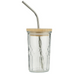 Tumbler with Bamboo Lid and Stainless Steel Straw 12cm