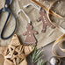 Two Assorted Ginger Bread Metal Hangers 7cm