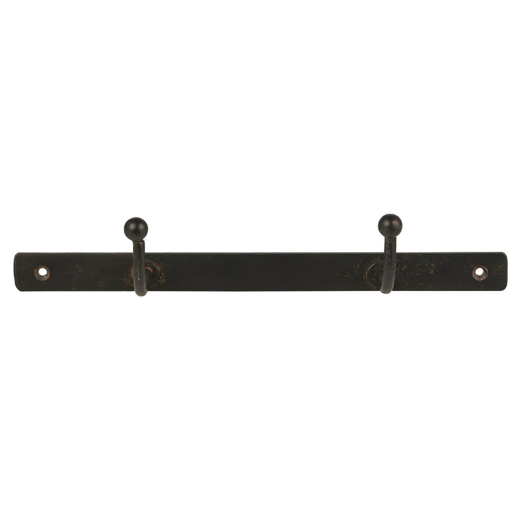 Ib Laursen Hook Rack With 2 Hooks Black