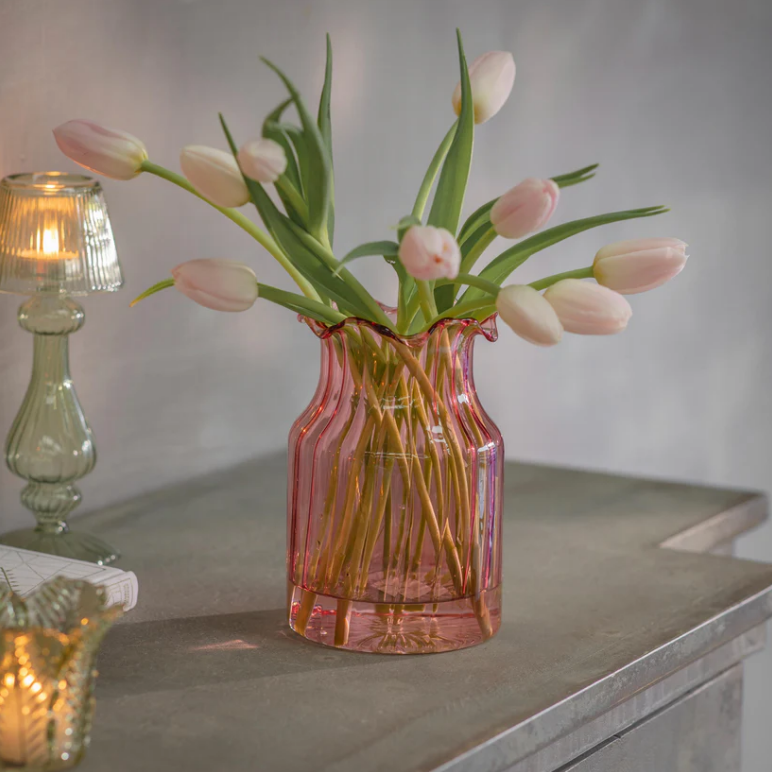 Twyford Blush Fluted Vase 18cm | Annie Mo's