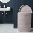 Rattan Coastal Halfmoon Laundry Basket 60cm