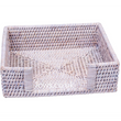 Rattan Paper Napkin Holder in Natural White Wash 22cm | Annie Mo's