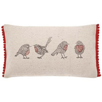 Forest Robin Cushion 30x50cm | Annie Mo's