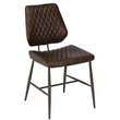 Dalton Dark Brown PU Leather Dining Chair | Annie Mo's