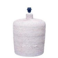 Natural White Wash Rattan Lamp Base 41cm