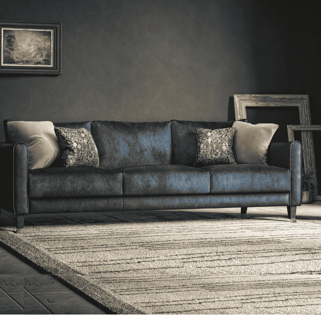 Mayfield Three Seater Sofa | Leather Fabric Mix