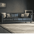 Mayfield Three Seater Sofa | Leather Fabric Mix