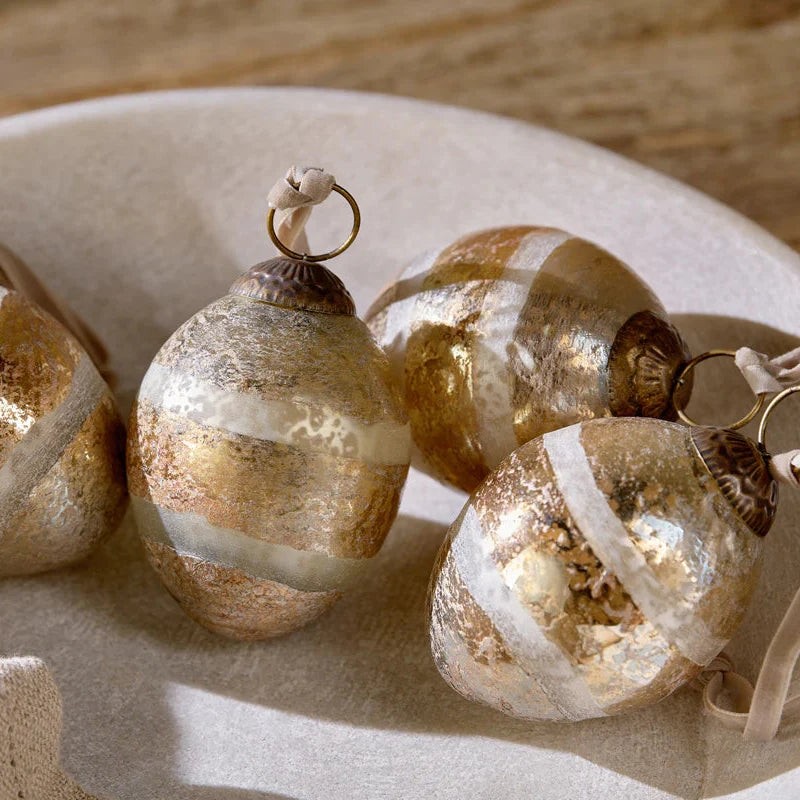 Viti Baubles - Gold (Set of 4) 8cm | Annie Mo's