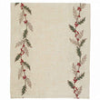 Embroidered Winter Foliage Table Runner 35x175cm | Annie Mo's