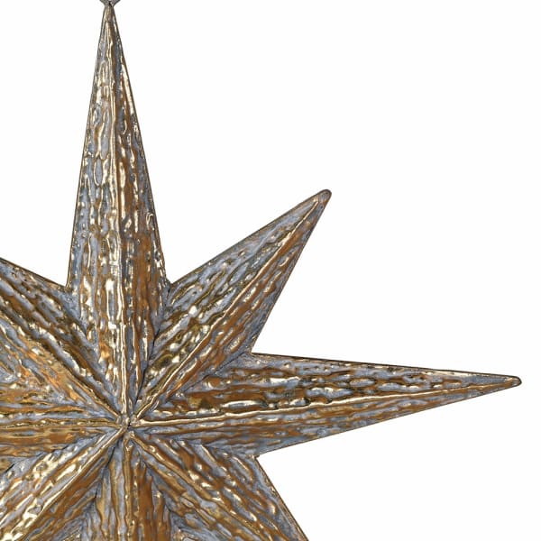 Very Large Hanging Textured Gold Star 96cm-B