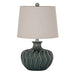 Veyla Ceramic Table Lamp With Linen Shade 51cm