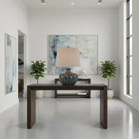 Veyla Ceramic Table Lamp With Linen Shade 51cm | Annie Mo's