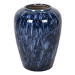 Vibrant Large Glazed Blue Ceramic Vase 52cm