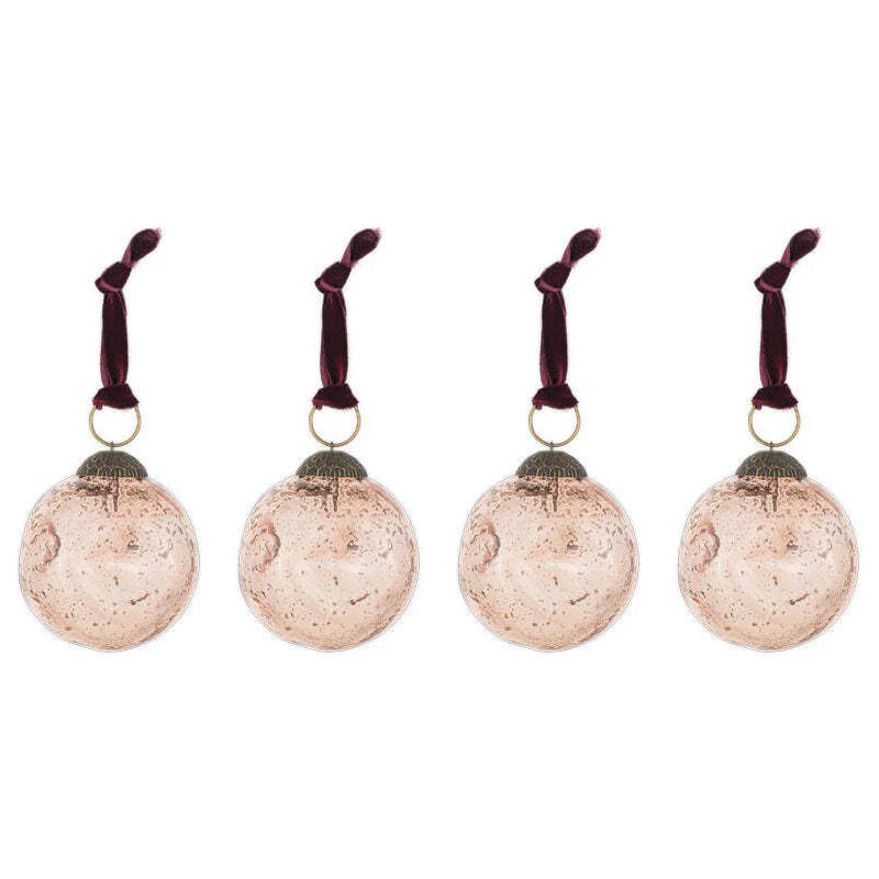 Nishan Pinched Baubles - Copper (Set of Four) 8cm | Annie Mo's B