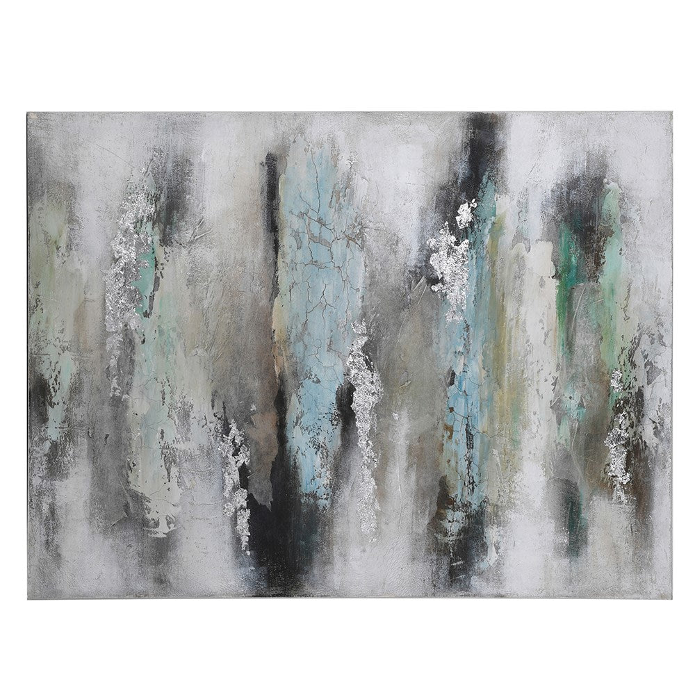 Celadon Abstract Textural Painting 120cm | Annie Mo's