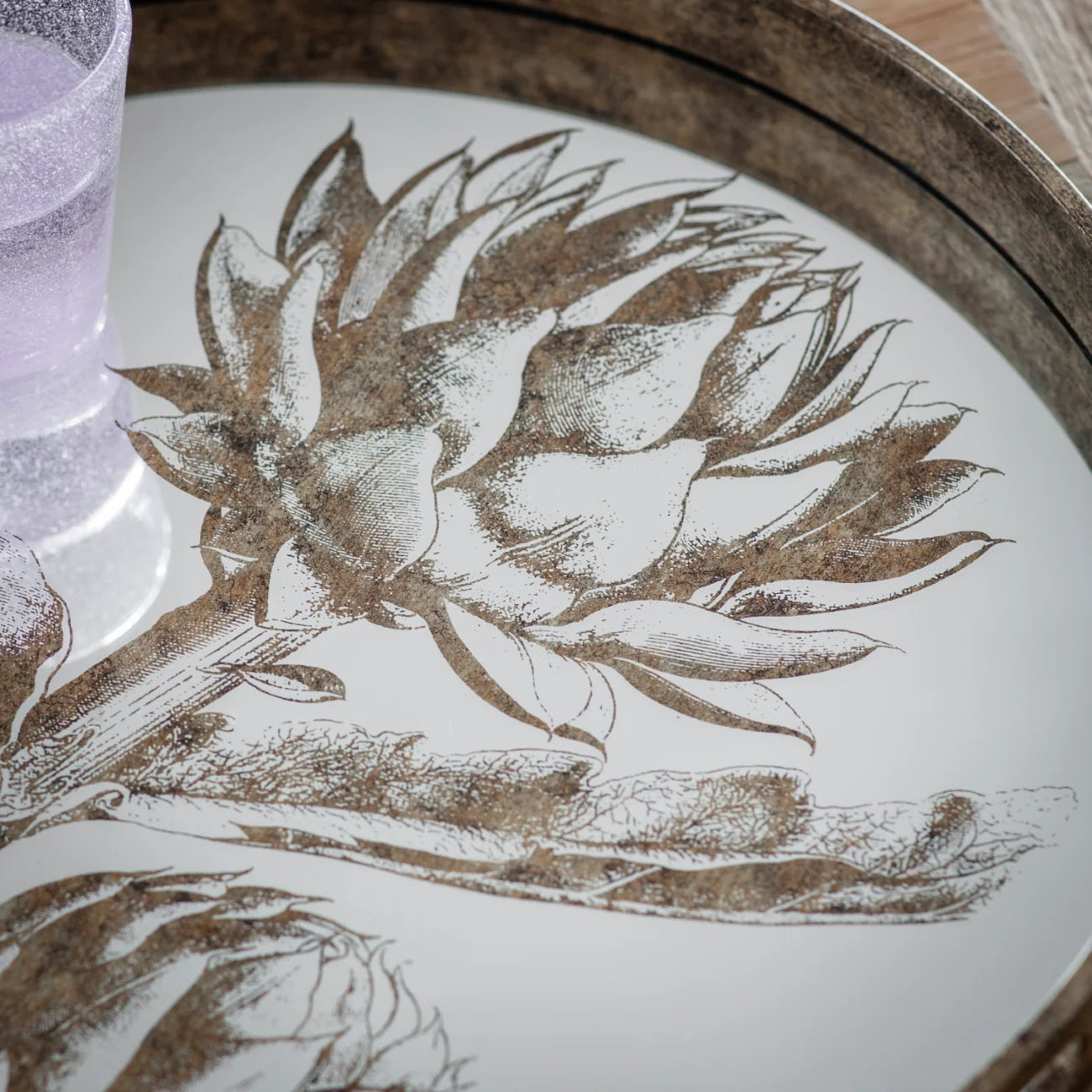 Waltham Round Mirrored Artichoke Tray 46cm