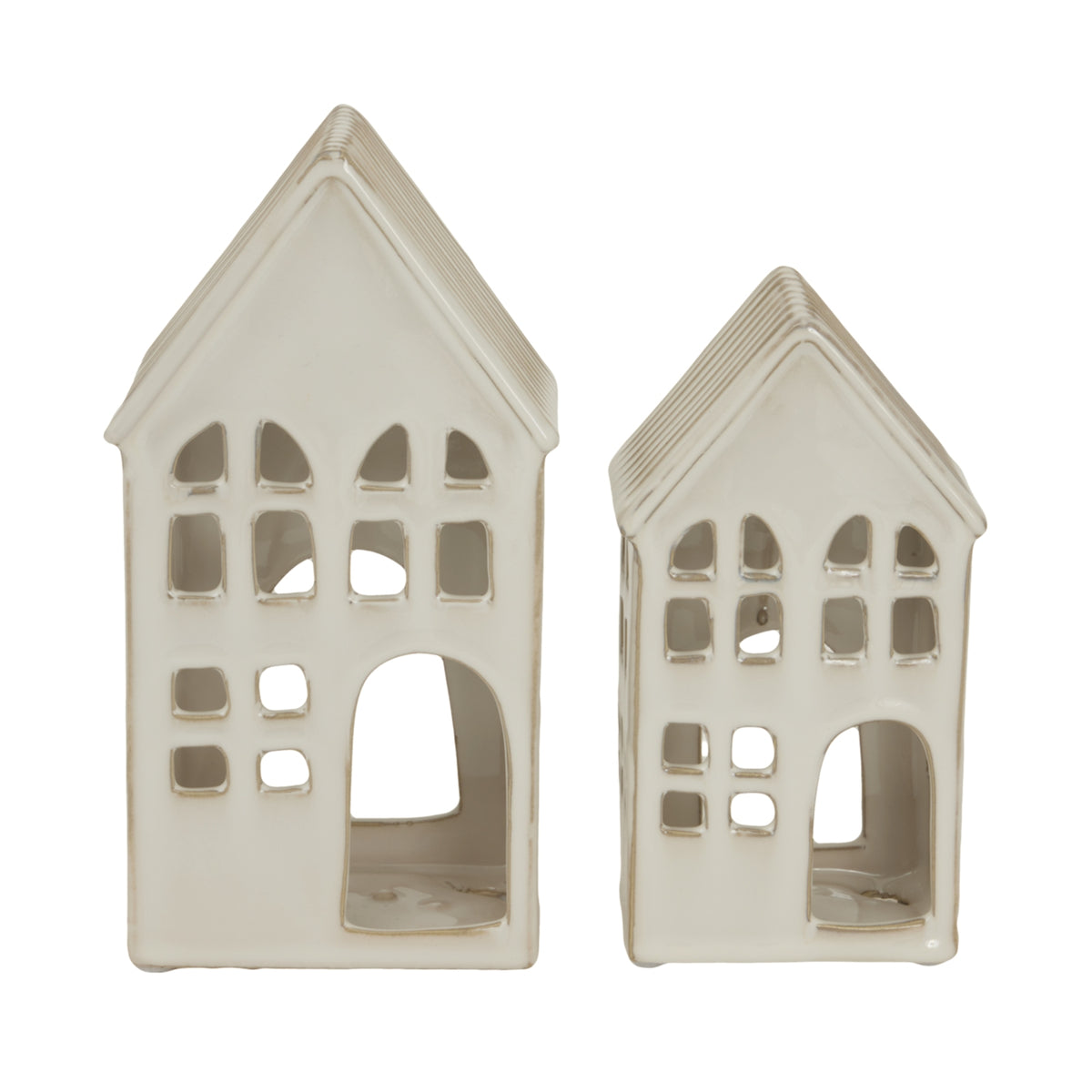 White Ceramic House Tea Light Holder - Size Choice | Annie Mo's