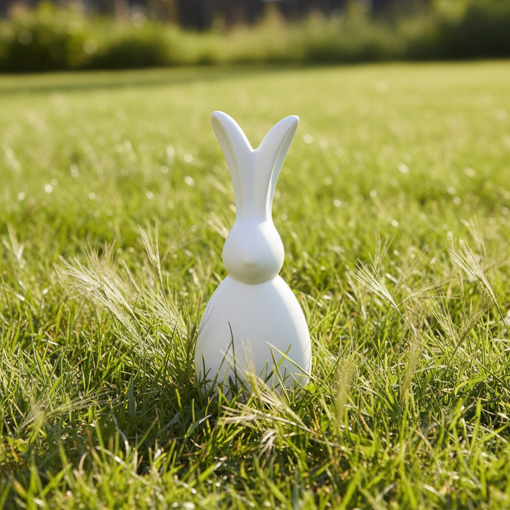 White Matt Porcelain Bunny Rabbit Décor | Annie Mo's