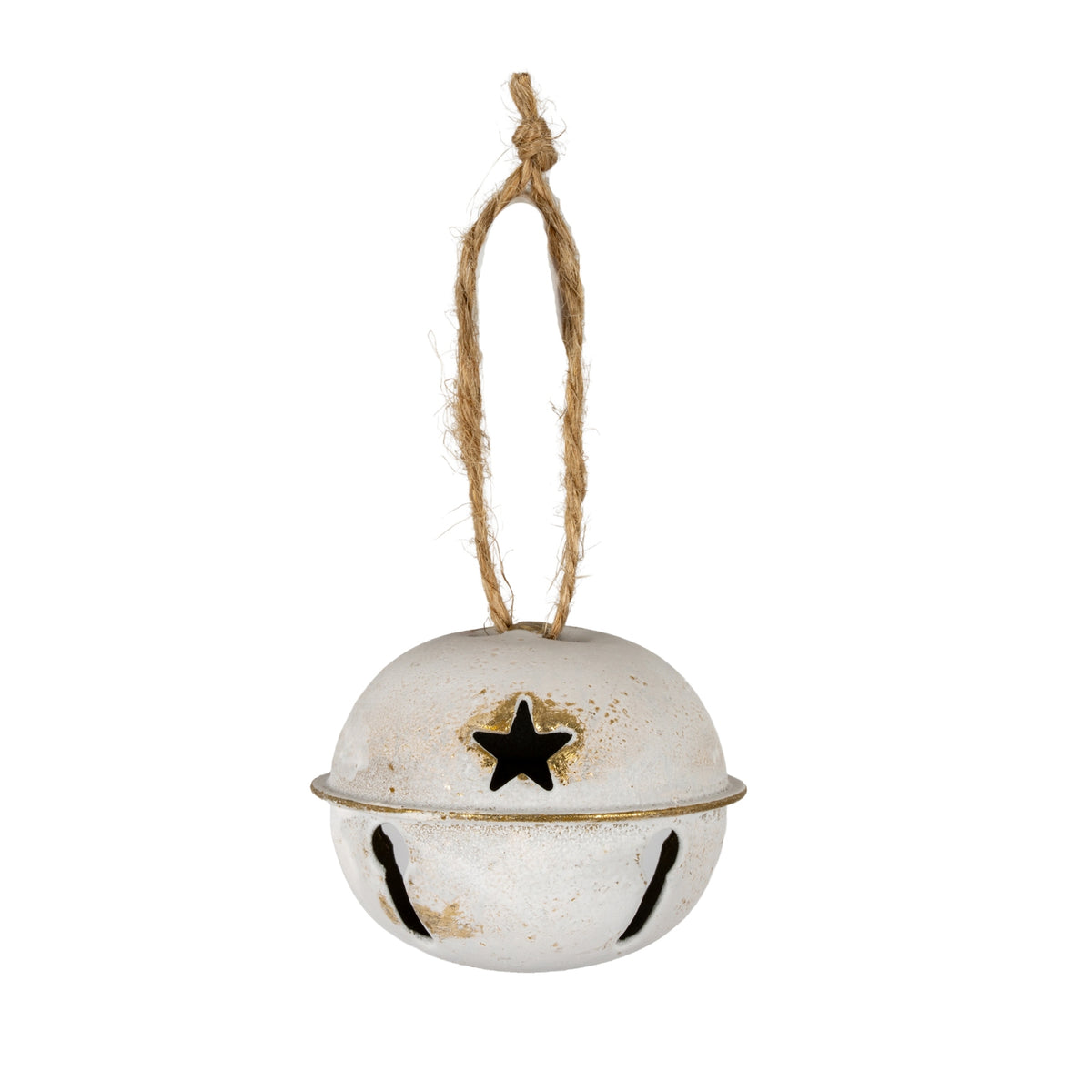 White Metal Nordic Bell Decoration 8cm | Annie Mo's