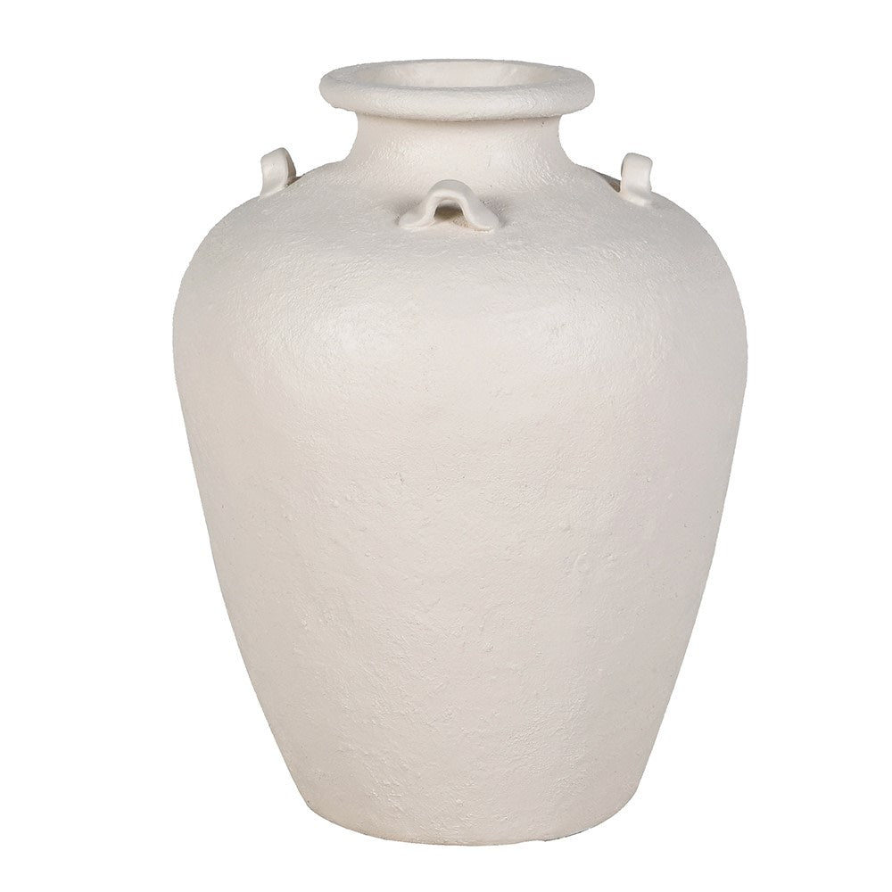 Large White Handled Vase 62cm | Annie Mo's
