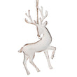 White Wash Reindeer Hanging Decoration 15cm | Annie Mo's