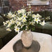 White Aquilegia Spray with Leaves 68cm B
