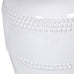 White Beaded Table Lamp with Linen Shade 62cm F