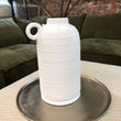 White Cement Vase with Handle 40cm B