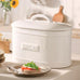 White Ceramic Oval Bread Bin