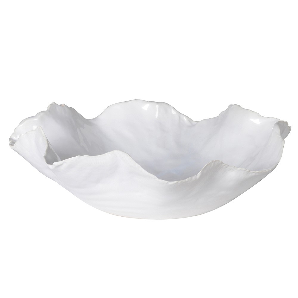 White Wavy Edge Decorative Plate 32cm