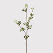 White Wax Flower Stem with Leaves 65cm | Annie Mo's