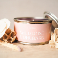 Wild Rose and Rhubarb Paint Pot Scented Candle | Annie Mo's