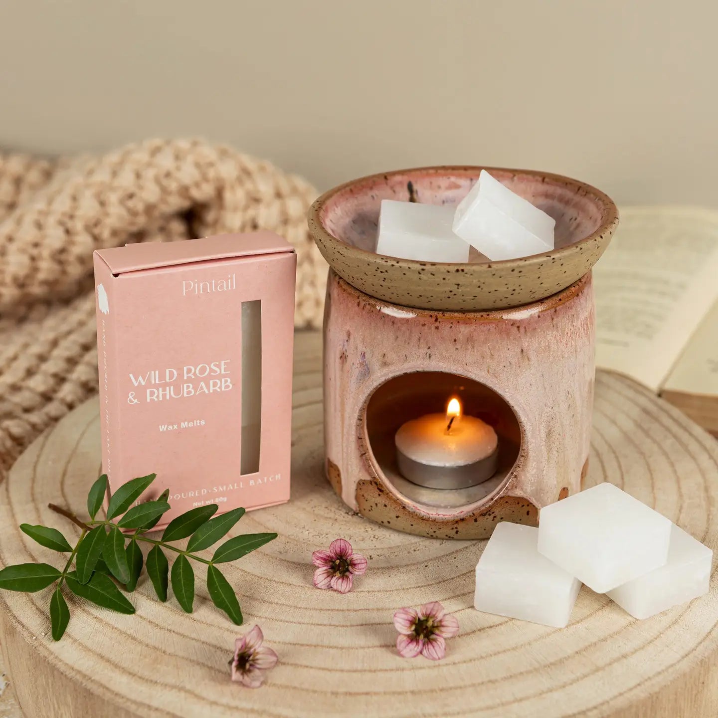 Wild Rose and Rhubarb Wax Melts