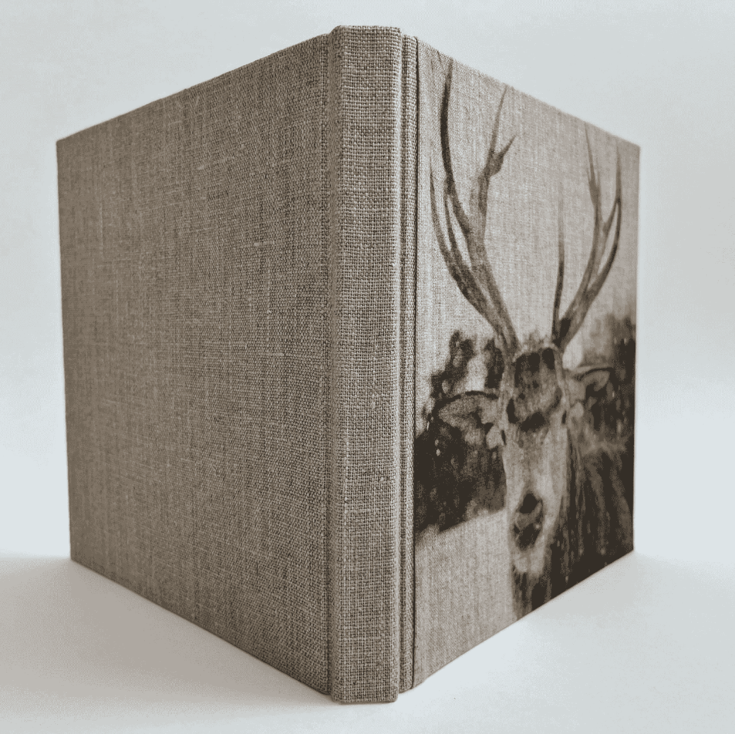 "Winter Deer" Handmade Linen Hardcover Notebook | Journal-