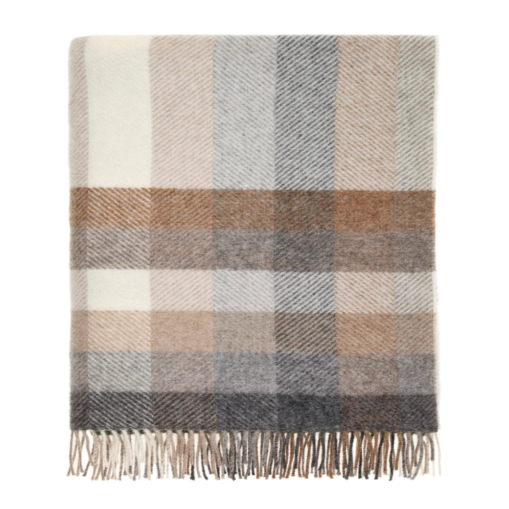 Woodale Pure Wool Throw - Natural