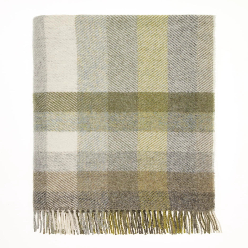 Woodale Pure Wool Throw - Olive